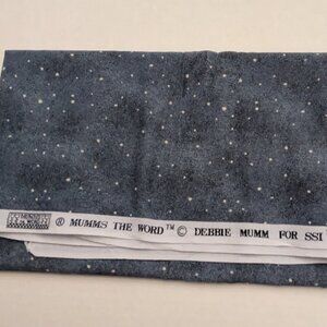 Mumms The Word Fabric - Debbie Mumm for SSI - 40"x40" - Dark Blue White Dots